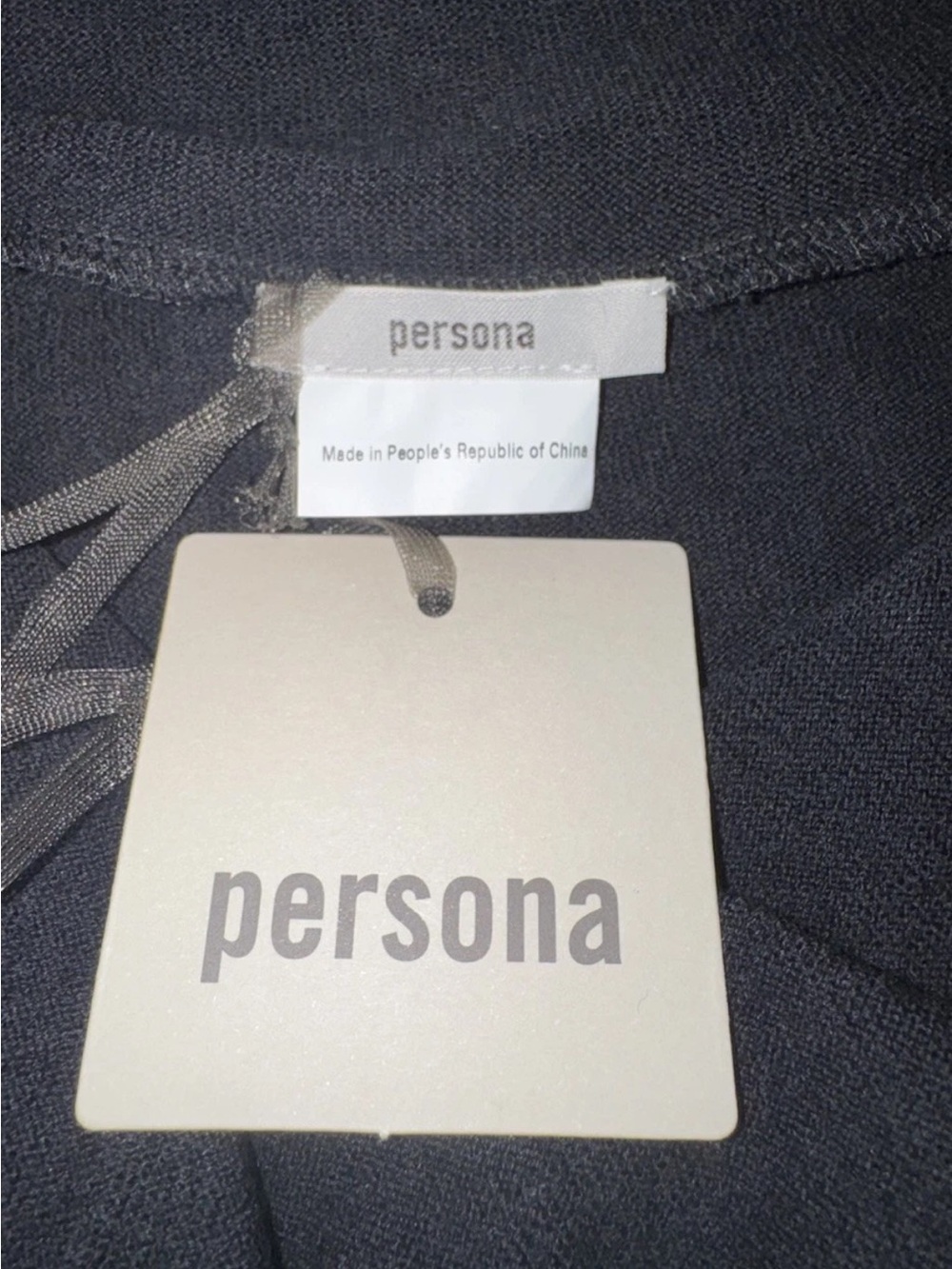 Persona Marina Rinaldi Dress L Black 100% Silk Wool Cashmere Cowl NWT $415 - Picture 6 of 14